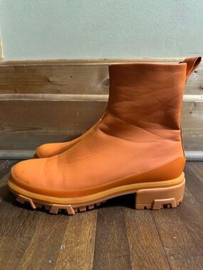 Rag and bone leather orange boots size (40) 9